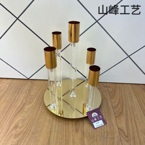 S025新款金属烛台 合金烛台 产品设计理念现代时尚 装饰工艺品