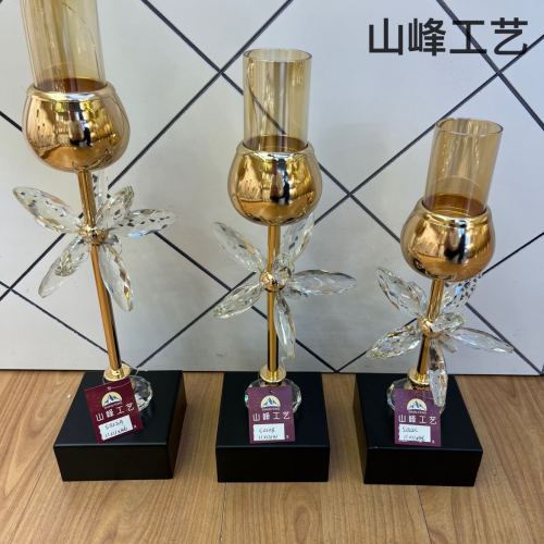 S022B新款金属烛台 合金烛台 产品设计理念现代时尚 装饰工艺品