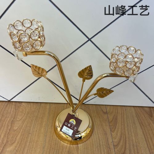 S035新款金属烛台 合金烛台 产品设计理念现代时尚 装饰工艺品