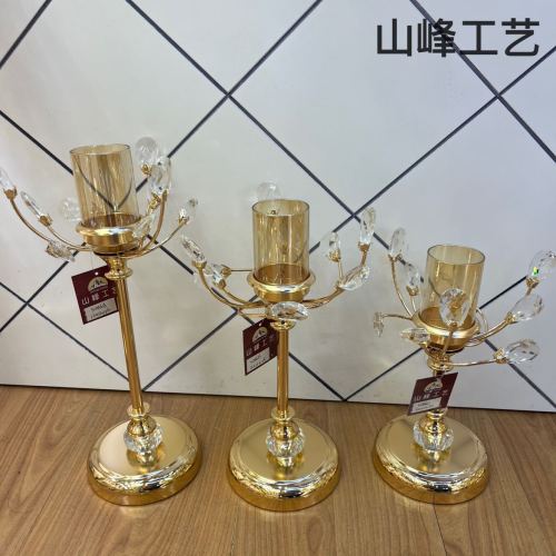 S046A新款金属烛台 合金烛台 产品设计理念现代时尚 装饰工艺品