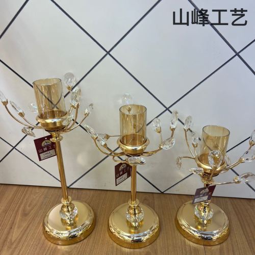 S046B新款金属烛台 合金烛台 产品设计理念现代时尚 装饰工艺品