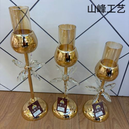 S066A新款金属烛台 合金烛台 产品设计理念现代时尚 装饰工艺品