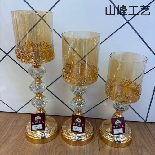 S068B新款金属烛台 合金烛台 产品设计理念现代时尚 装饰工艺品