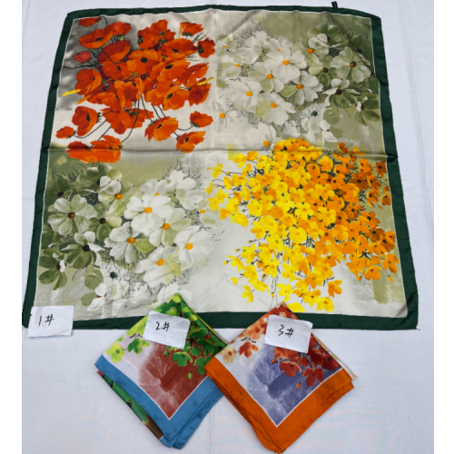 2024 new spring and summer korean style small square towel 70*70 imitation silk fashion scarf satin square towel