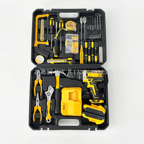 锂电冲击钻套装 多功能钻夹头多功能工业级锂电池打孔手电钻