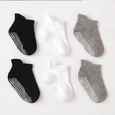 Non-Slip Socks with Non-Slip Rubber Soles Best-Selling Baby Socks Boys and Girls Cotton Boat Socks Children's Socks
