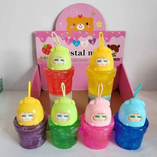 novelty toy stall children‘s toy leisure toy colored clay crystal mud plasticene slime foaming glue decompression