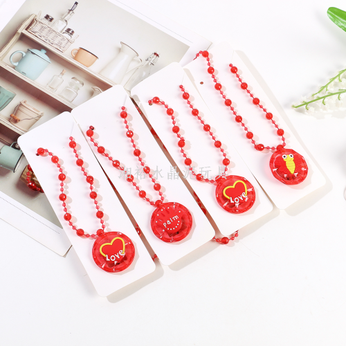 创意玩具发光项链夜光闪光吊坠公主项链 夜市地摊货源儿童小玩具