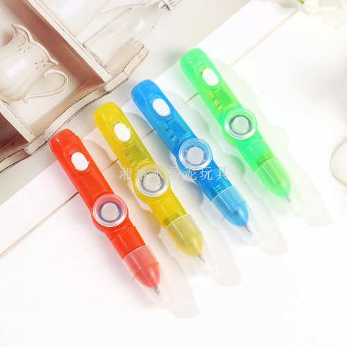 指尖陀螺笔发泄减压笔金属解压手指陀螺笔LED灯发光旋转毕业礼物