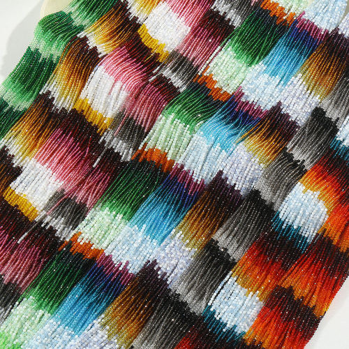 渐变刻面玻璃散珠配件民族风饰品手链串珠diy辅料饰品半成品配饰