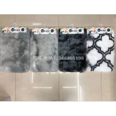 Factory Direct Sales Carpet Mat Dirt Trap Mats Non-Slip Mat Bathroom Mat Door Mat Tie-Dyed Filament Wool