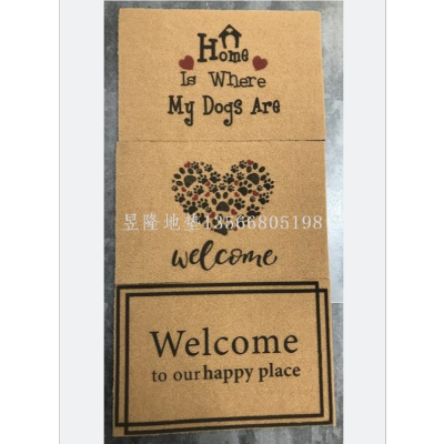 Factory Direct Carpet Floor Mat Anti-Slip Mat Bathroom Door Mat Foot Mat Imitation Brown Silk Printing