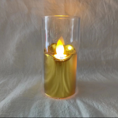 Plastic Tape Cup Gold-Plated Swing Candle