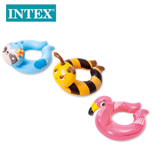 intex59220 summer children‘s adjustable swimming ring seaside baby cartoon animal creative swim ring wholesale