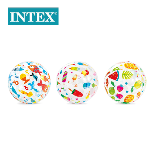 intex59040 popular group beach ball children‘s pvc beach pat ball transparent cartoon printing inflatable toys