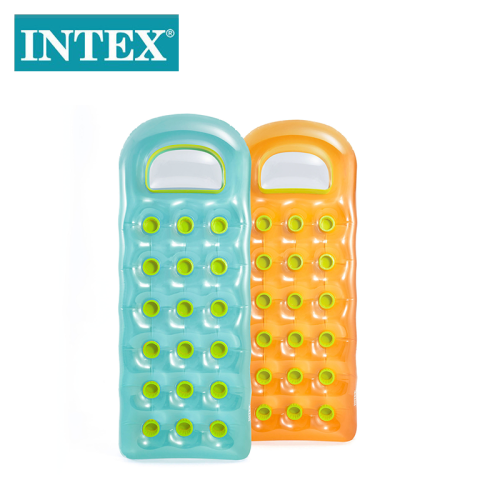 intex59895 two-color transparent 18-hole pillow floating bed water inflatable floating row sunbath inflatable toy