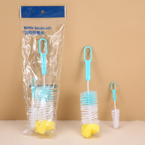 婴儿奶瓶清洁工具奶瓶刷套装 清洁刷子直立式尼龙奶瓶刷两件套