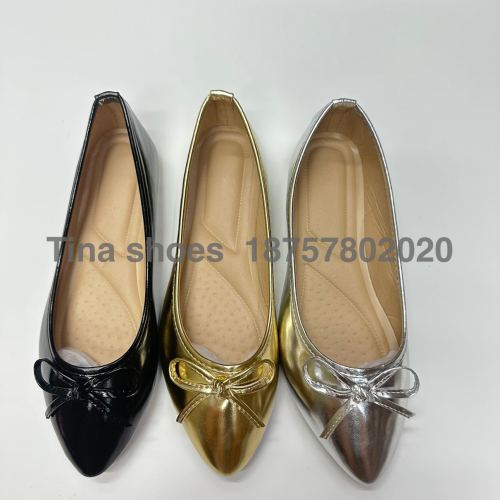 injection molding order style 36/41 women‘s shoes injection molding single shoes mirror single shoes flat autumn shoes round toe pointed toe