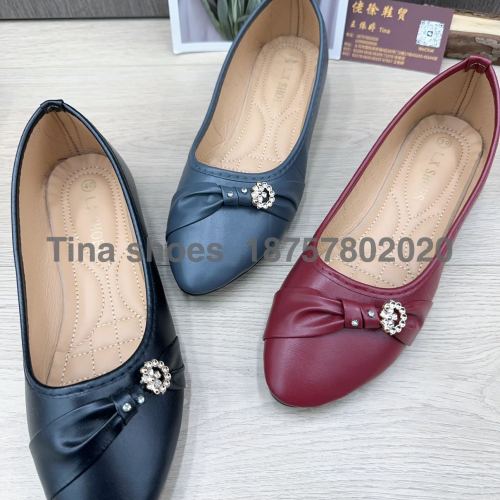 new products in stock 37-42 women‘s shoes pu women‘s shoes casual pumps 3 colors sponge mid-bottom shoes stock