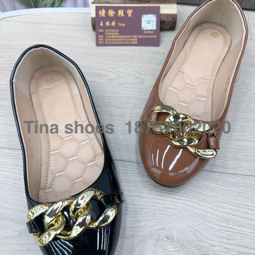 in stock injection molding pumps 36-42 round toe pumps women‘s shoes nimba mirror pu flat pumps foreign trade popular style shoes