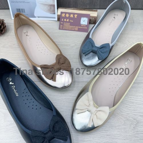 foreign trade order 36-41 injection molding women‘s shoes， flat bottom pumps， bow pumps， 4 colors， quality assurance