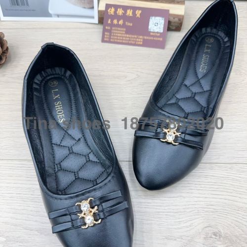 in stock black women‘s shoes 37-42， napa pu women‘s shoes， versatile single-layer shoes pumps， foreign trade special supply women‘s thin shoes pumps