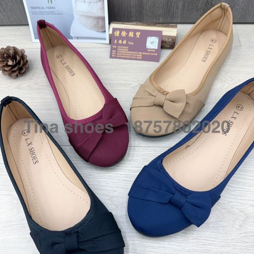 foreign trade in stock 37-42 flat bottom pumps ladies‘ fabric shoes 4 colors casual autumn shoes all-matching women‘s shoes
