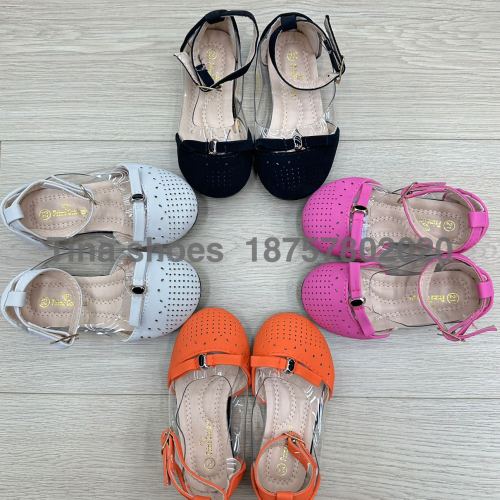 spot goods children‘s injection shoes 19-24 square mouth shoes， foreign trade original single princess shoes 4 colors， children‘s all-match casual shoes