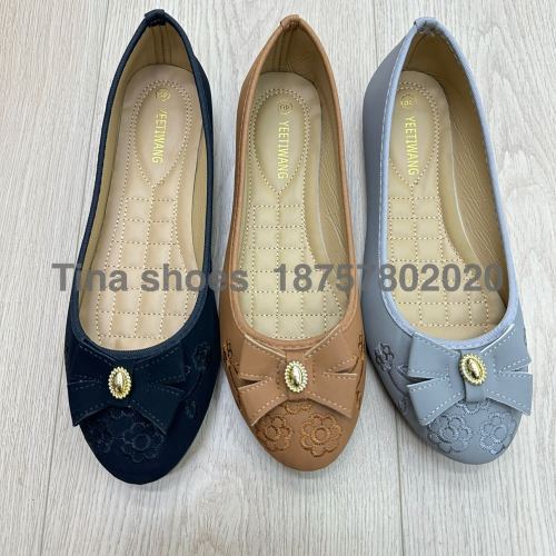new products in stock 38-42 injection molding pumps niuba embroidered women‘s shoes 3 colors flat pumps foreign trade original order plus size