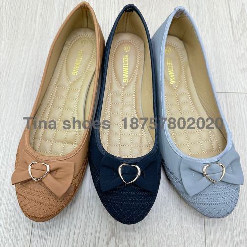 new products in stock 38-42 injection molding pumps niba women‘s shoes 3 colors flat bottom pumps foreign trade original order black multi-embroidery