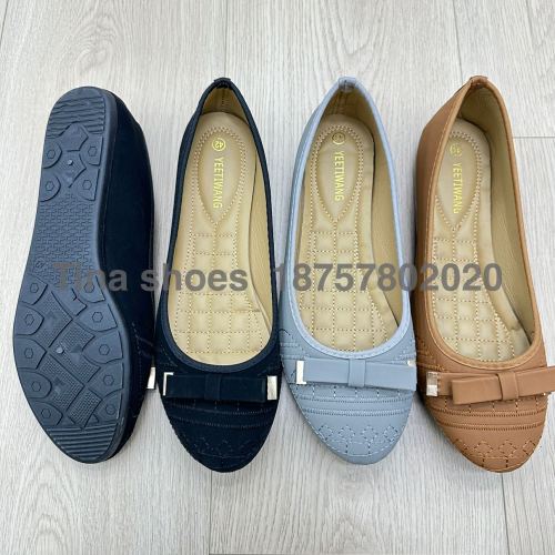 new products in stock 38-42 embroidery large size injection molding pumps niuba women‘s shoes 3 colors flat bottom pumps foreign trade original order