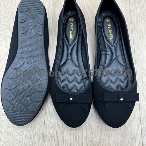 new products in stock 38-42 embroidery plus size injection molding pumps niuba women‘s shoes all black foreign trade original order flat