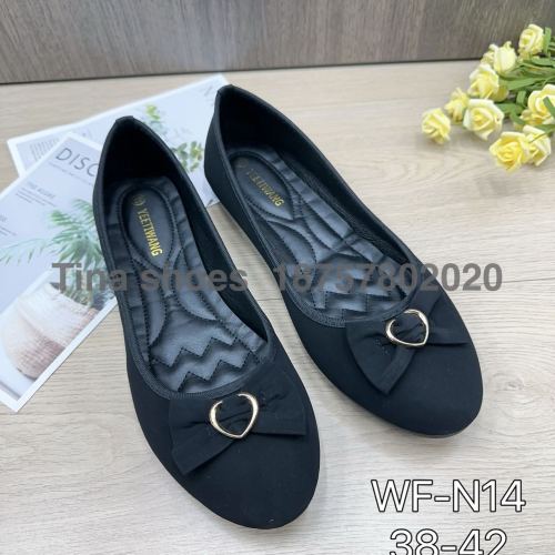 new products in stock 38-42 embroidery large size injection molding pumps niuba women‘s shoes all black foreign trade original single flat pumps