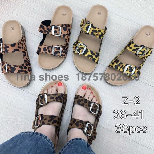36-41 fake water pine slippers， buckle breathable sole women‘s slippers， foreign trade original single 3 color slippers can be customized