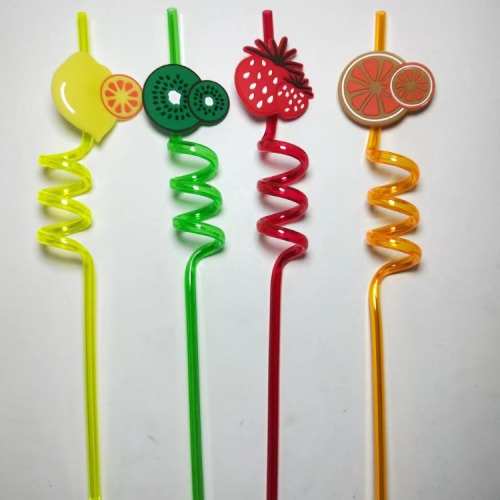 European Standard PVC Creative Art Straws Patch Pet Shape Color Straw Plastic High Temperature Resistant Sticky Straw