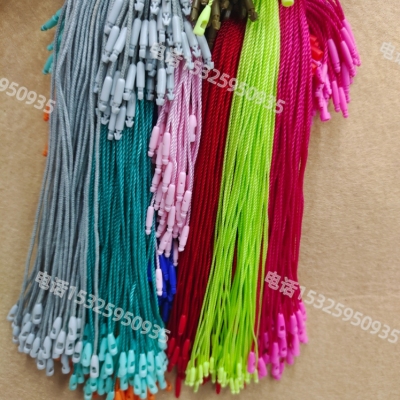 Color Tag Rope Clothes Sling of Hangtag Tag Line Universal Charm Bracelet Tag String Snap Fastener High-Grade Polyester Charm Bracelet