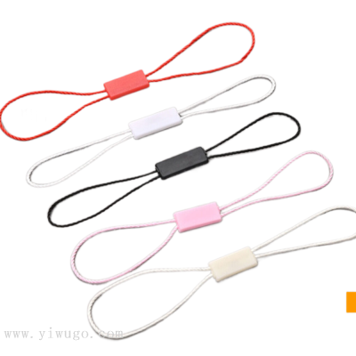 In Stock Clothing Tag Rope Polyester Square Hanging Tablets Bags Clothing Universal Double Plug Lanyard Snap Fastener Hand Wear Rope