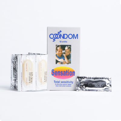 Foreign Trade Export Condom Chinese and English Square Bag 001 Particle Thread Ice Fire Silicone Oil Condom