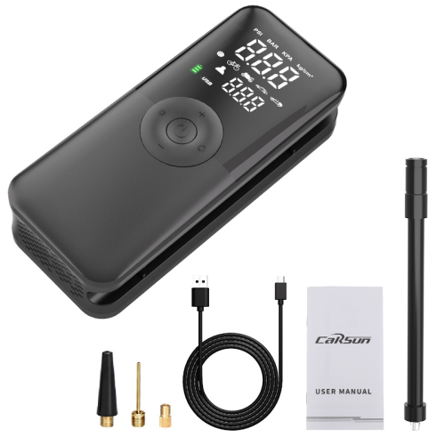 carsun数码款轮胎充气宝无线充气泵 迷你便捷式可照明汽车充气泵