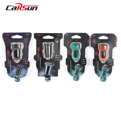 Car Charger 3.1A Digital Display Car Charger Car Dual Port USB Cigarette Lighter Fast Charge Smart Car Flash Charger