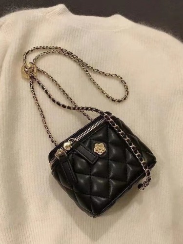 秘密花园山茶花菱格链条盒子小包包女夏迷你单肩斜跨包2024新款潮