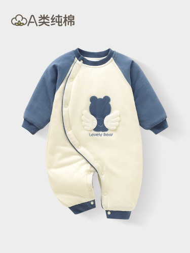 婴儿衣服宝宝儿童加厚纯棉a类爬爬服安阳婴童装连体衣新生儿棉服