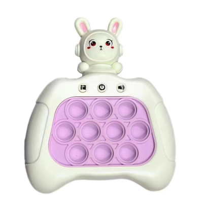 Upgraded Rabbit Style Push-up Puzzle Game Machine Children's Speed Push Whac-a-Mole Speed Push Game Machine Toy