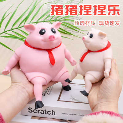 New Trending Cartoon Creative Piggy Decompression Vent Squeezing Toy Decompression Trick Doll Toy