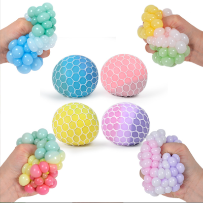 Decompression Children's Toy Trick Whole Person Funny Vent Color Changing Grape Ball Squeezing Toy