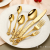 Stainless Steel Royal Court Hollow Relief Retro Tableware 5-Piece Set Western Restaurant Steak Knife, Fork and Spoon