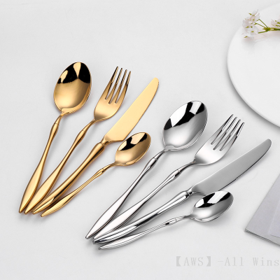 304 Stainless Steel Western Tableware Knife, Fork and Spoon Steak Knife Dessert Spoon Set
