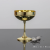 High-End Thickened Etching Carved Rattan Flower Cocktail Glass Stainless Steel Goblet Copper Plated Wine Glass