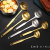 Stainless Steel Hot Pot Spoon Sanding Long Handle Soup Ladle Gold Soup Spoon and Strainer Kitchenware Shelf