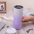 Gradient Color Striped Coffee Cup 304 Stainless Steel Vacuum Direct Drinking Cup Car Portable Vacuum Cup